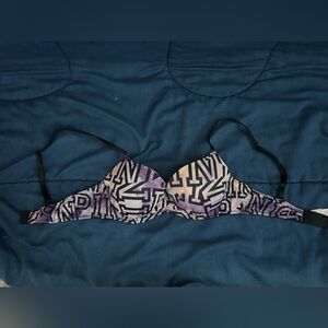 Purple and Black PINK Bra